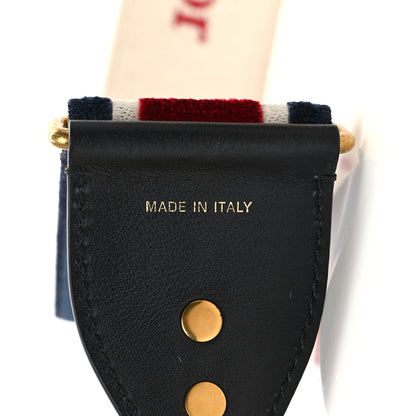 Christian Dior Canvas Velvet Embroidered Shoulder Strap Blue Red White 4 of 4