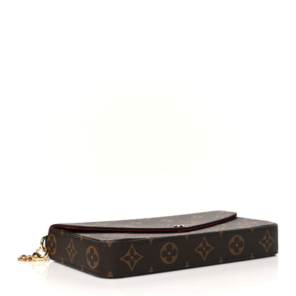Louis Vuitton Monogram Pochette Felicie Chain Wallet Fuchsia 5 of 10