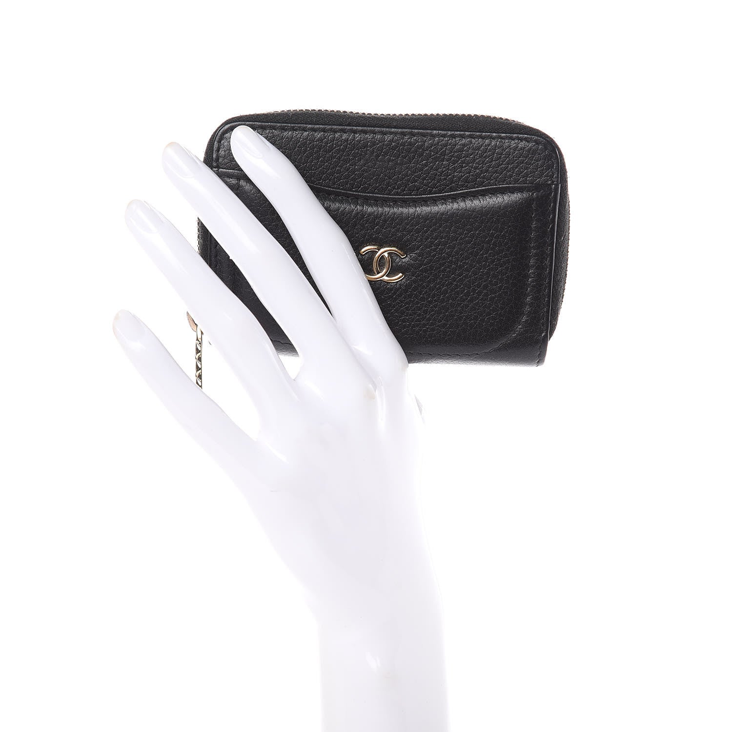 Chanel Grained Calfskin Neo Executive Zip Coin Purse Black 2 of 9
