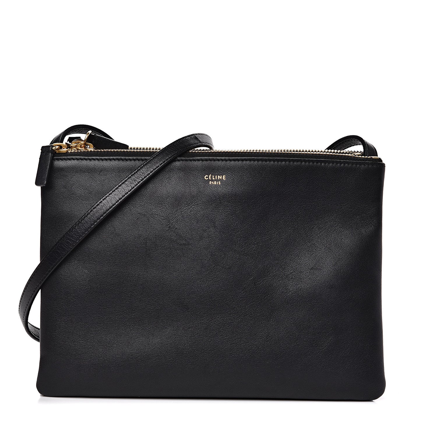 Goatskin Large Trio Crossbody Bag Navy Blue