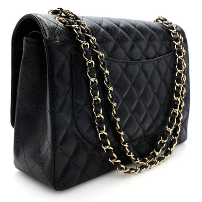 Chanel Caviar Quilted Maxi Double Flap Black 3 of 10
