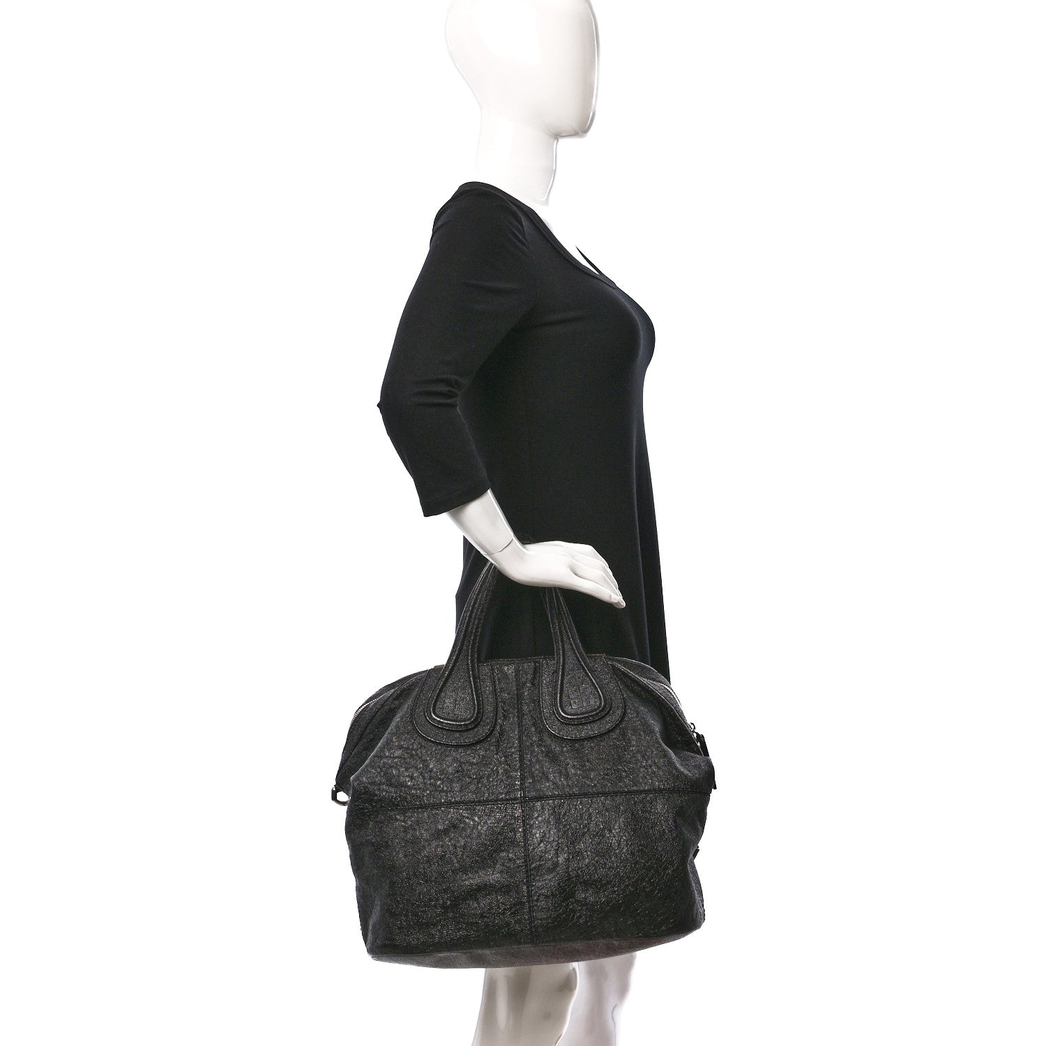 Givenchy Glazed Pebbled Calfskin Medium Nightingale Black 2 of 12