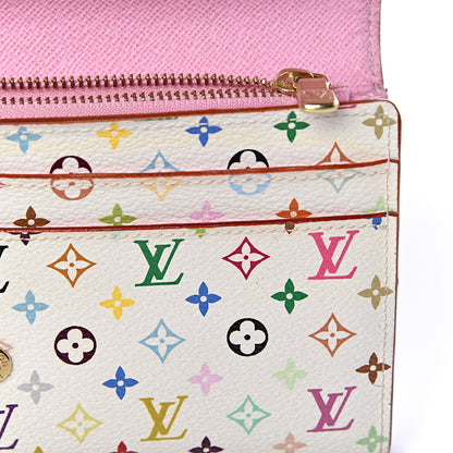 Louis Vuitton Monogram Multicolor Sarah Wallet NM White Litchi 14 of 14