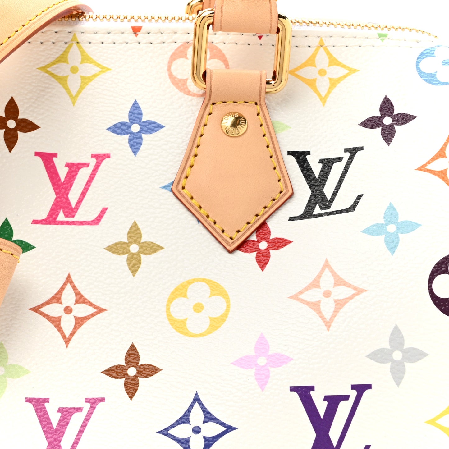 LV X TM Monogram Multicolor Speedy Bandouliere 25 White