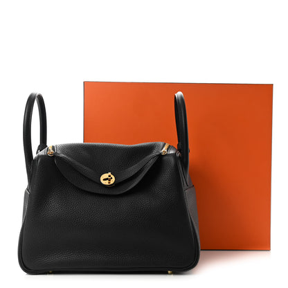 Hermes Taurillon Clemence Lindy 30 Black 11 of 11