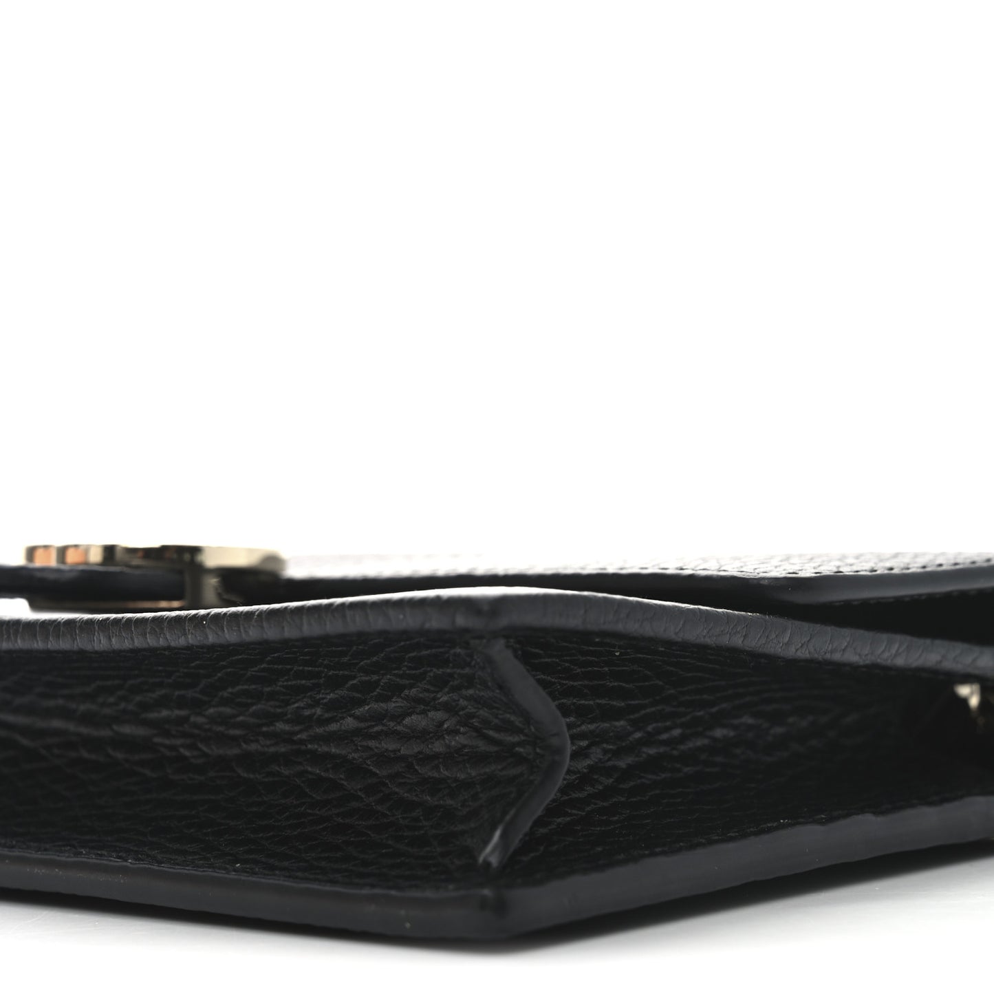 Dollar Calfskin Interlocking G Chain Wallet Black
