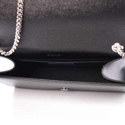 Saint Laurent Grain De Poudre Medium Classic Monogram Kate Satchel Black 5 of 6