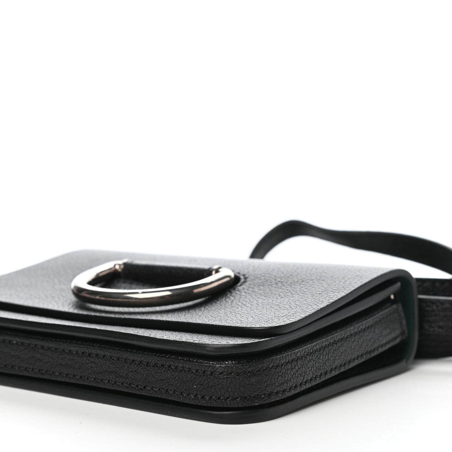 Goatskin Mini D-Ring Bag Black