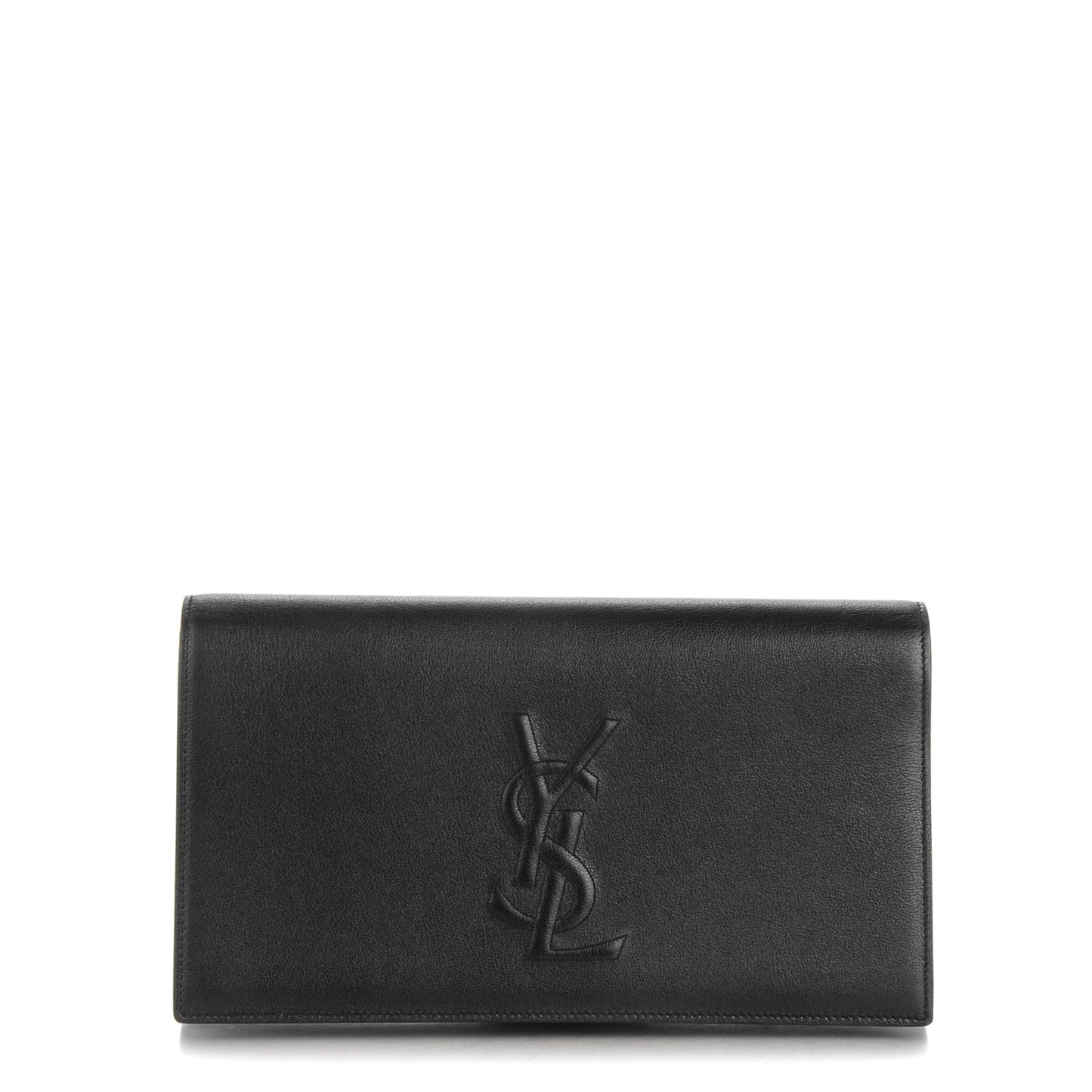 Calfskin Monogram Large Belle De Jour Clutch Black