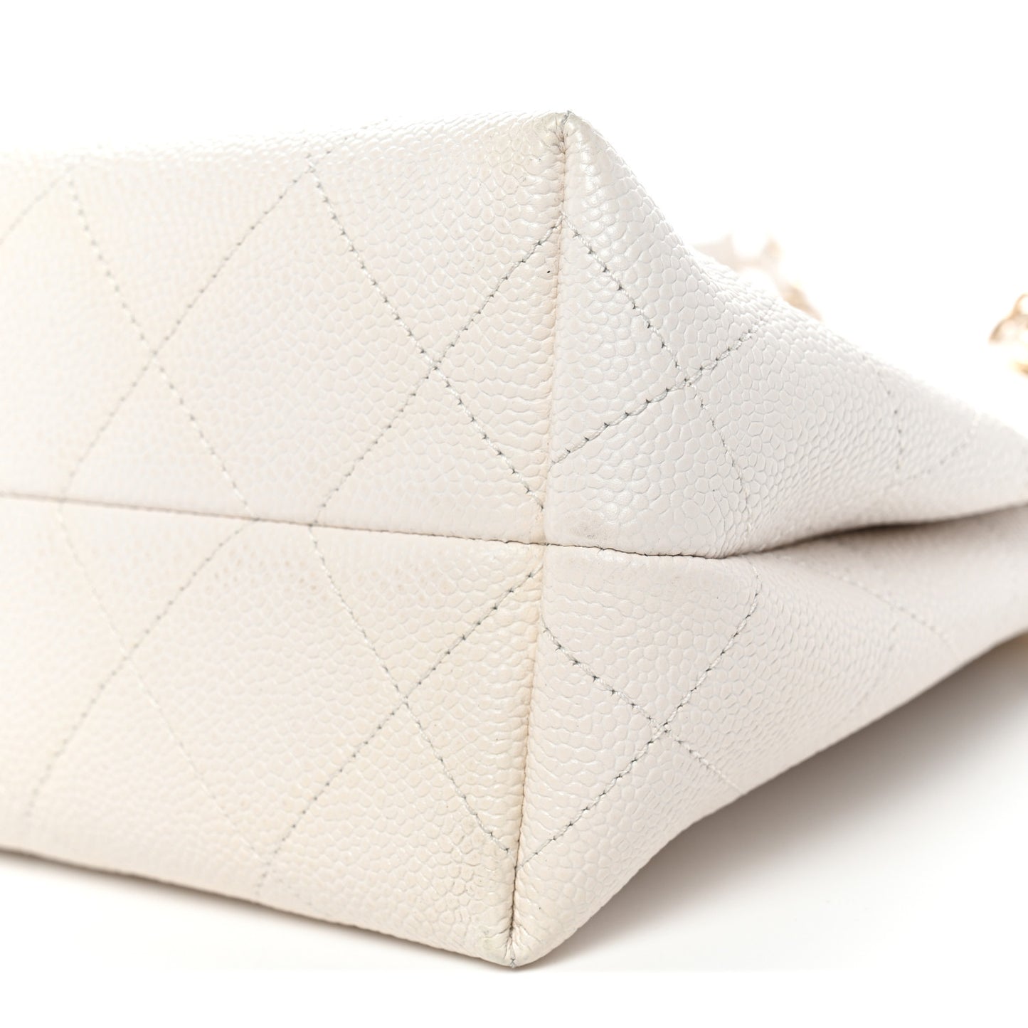 Caviar Quilted Small City Walk Hobo White
