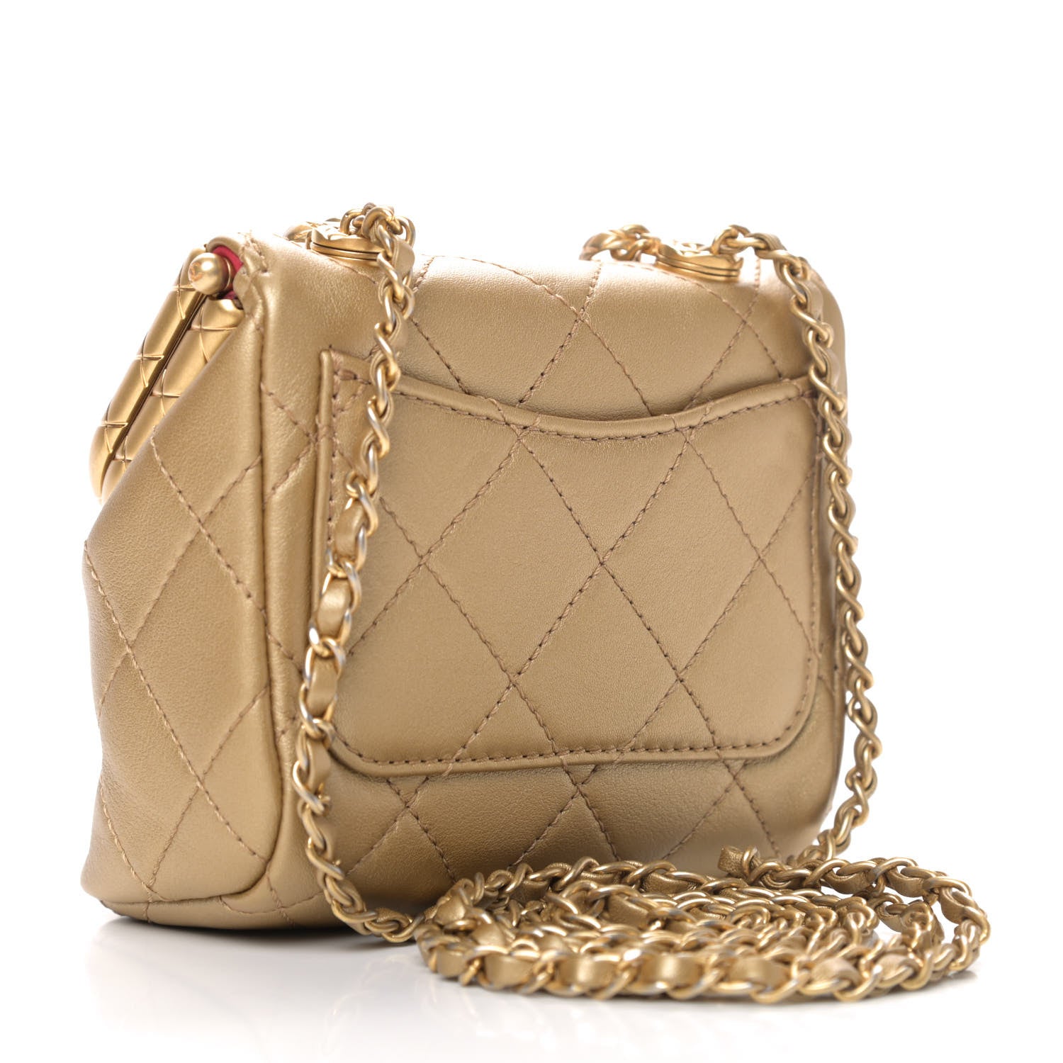 Chanel Metallic Lambskin Quilted Small My Crush Bag Gold 2 of 4