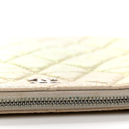 Chanel Iridescent Lambskin Quilted Medium Cosmetic Case Ivory 13 of 13