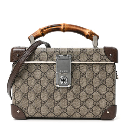 Gucci GG Supreme Monogram Globe-Trotter Beauty Case Brown 1 of 10