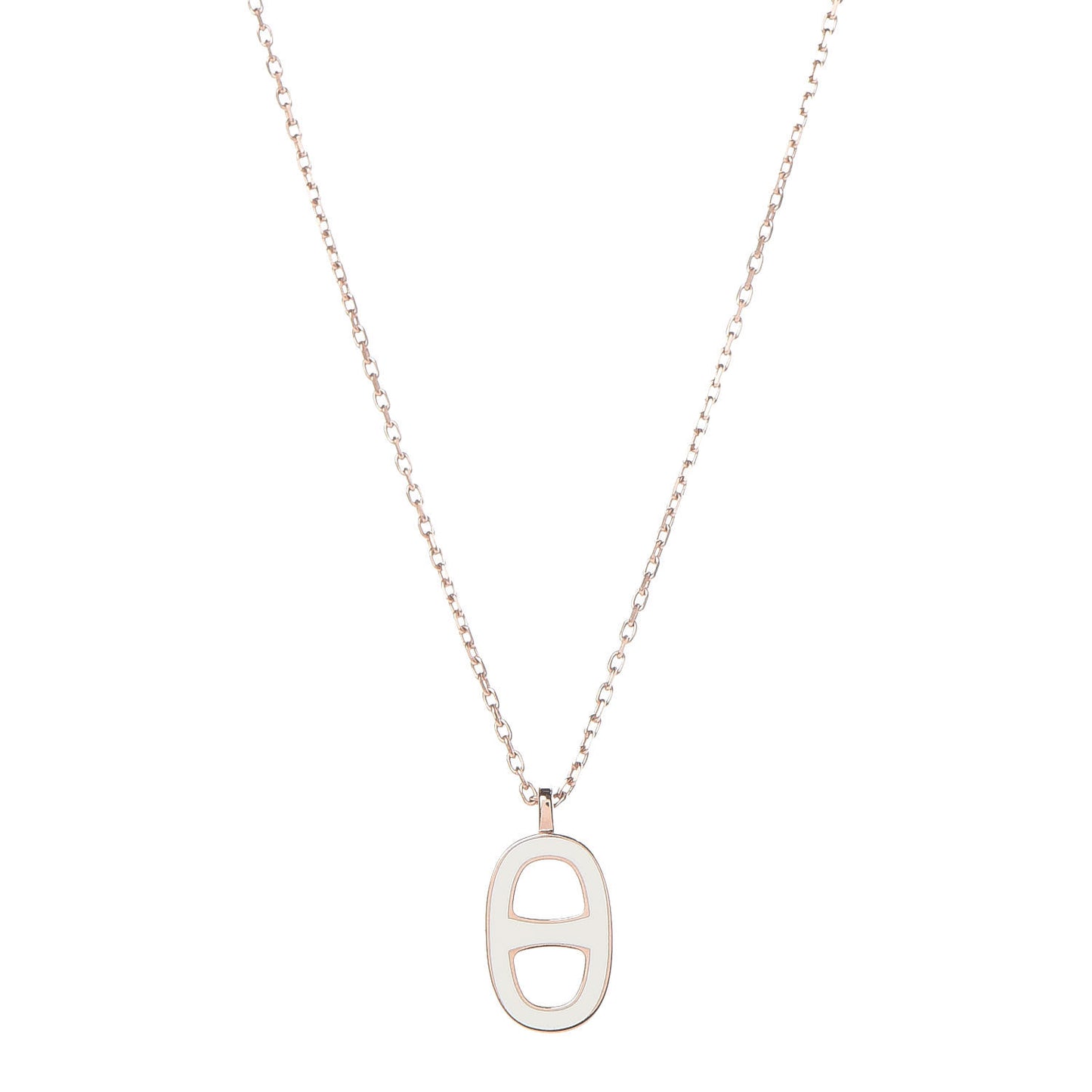 Laquered Iliade Pendant Necklace Ecru