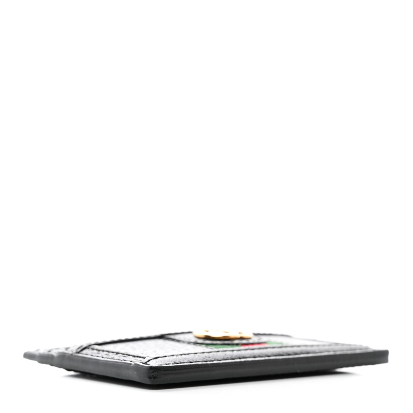 Calfskin Web GG Ophidia Card Holder Black