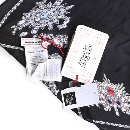 Alexander McQueen Silk Treasure Skeleton Scarf Black 2 of 4