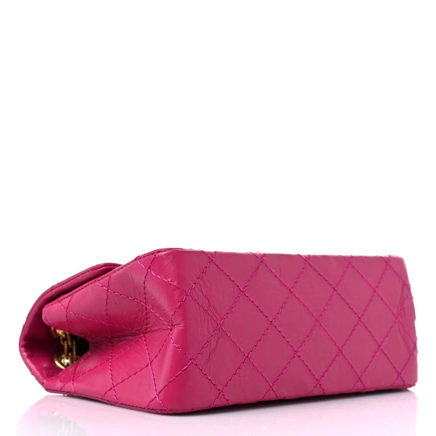 Chanel Aged Calfskin Quilted 2.55 Reissue Mini Flap Fuchsia 4 of 11