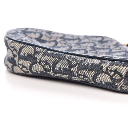 Christian Dior Monogram Mini Saddle Pochette Navy 9 of 10
