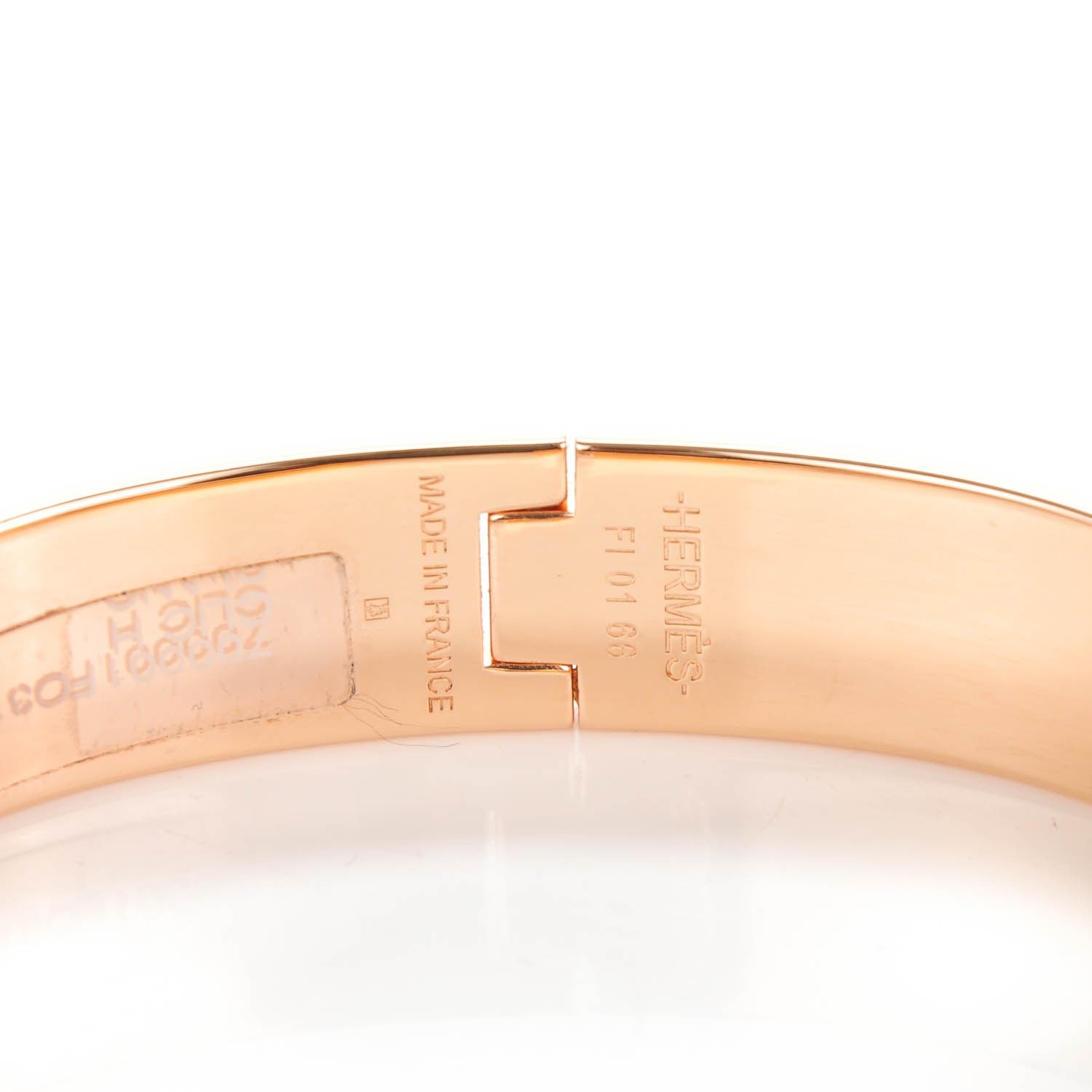 Hermes Enamel Narrow Clic Clac H Bracelet PM White 5 of 5