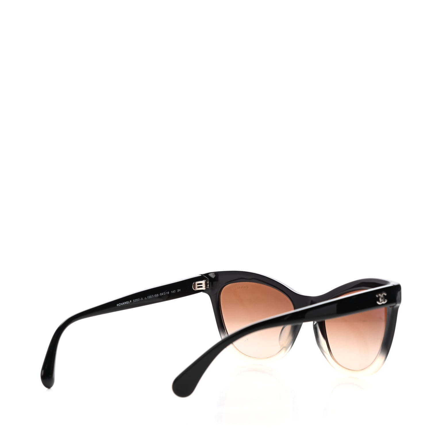 Chanel Acetate CC Cat Eye Summer Sunglasses 5350-A Black Beige 4 of 8