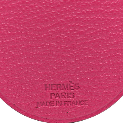 Hermes Chevre Mysore Pig Key Chain Pink Rose Shocking 3 of 4