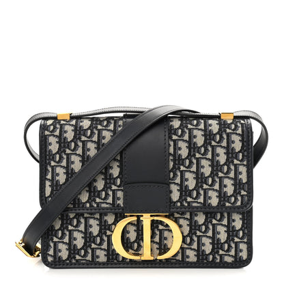 Christian Dior Oblique 30 Montaigne Flap Bag Blue 1 of 9