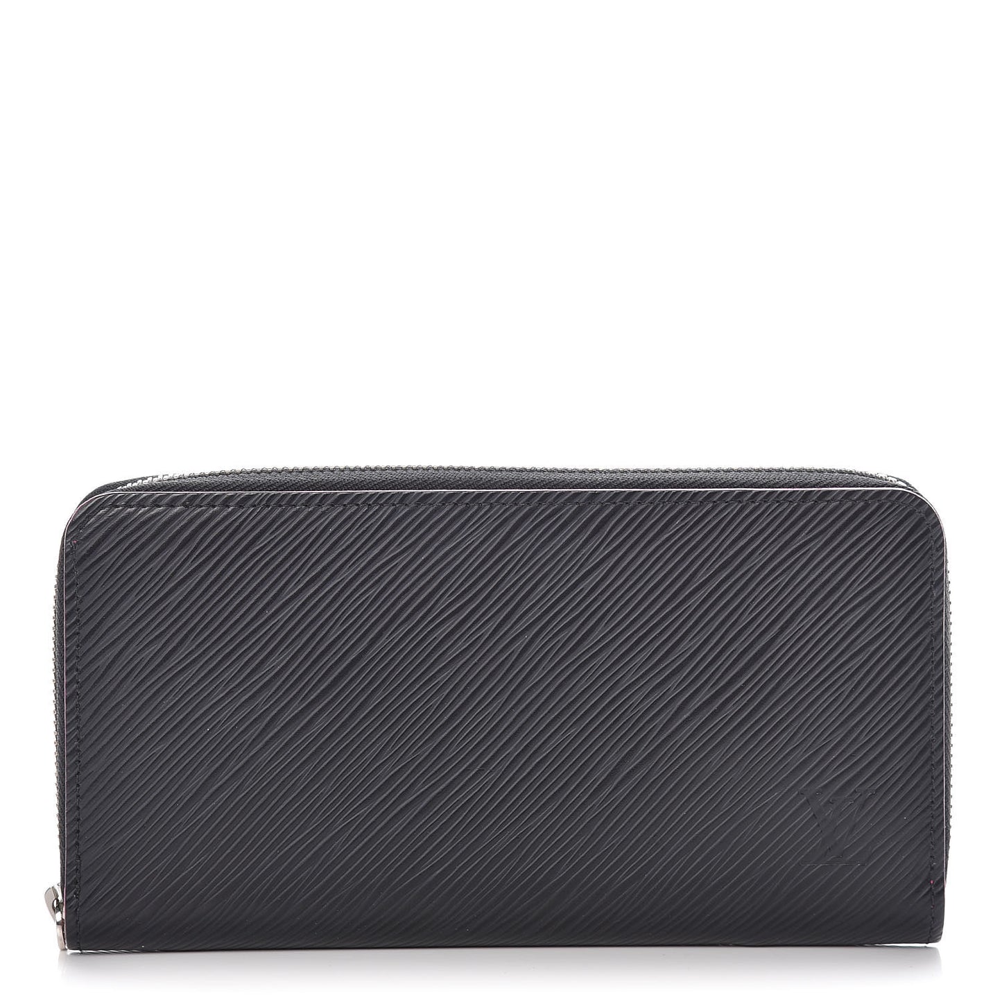 Epi Zippy Wallet Black Hot Pink