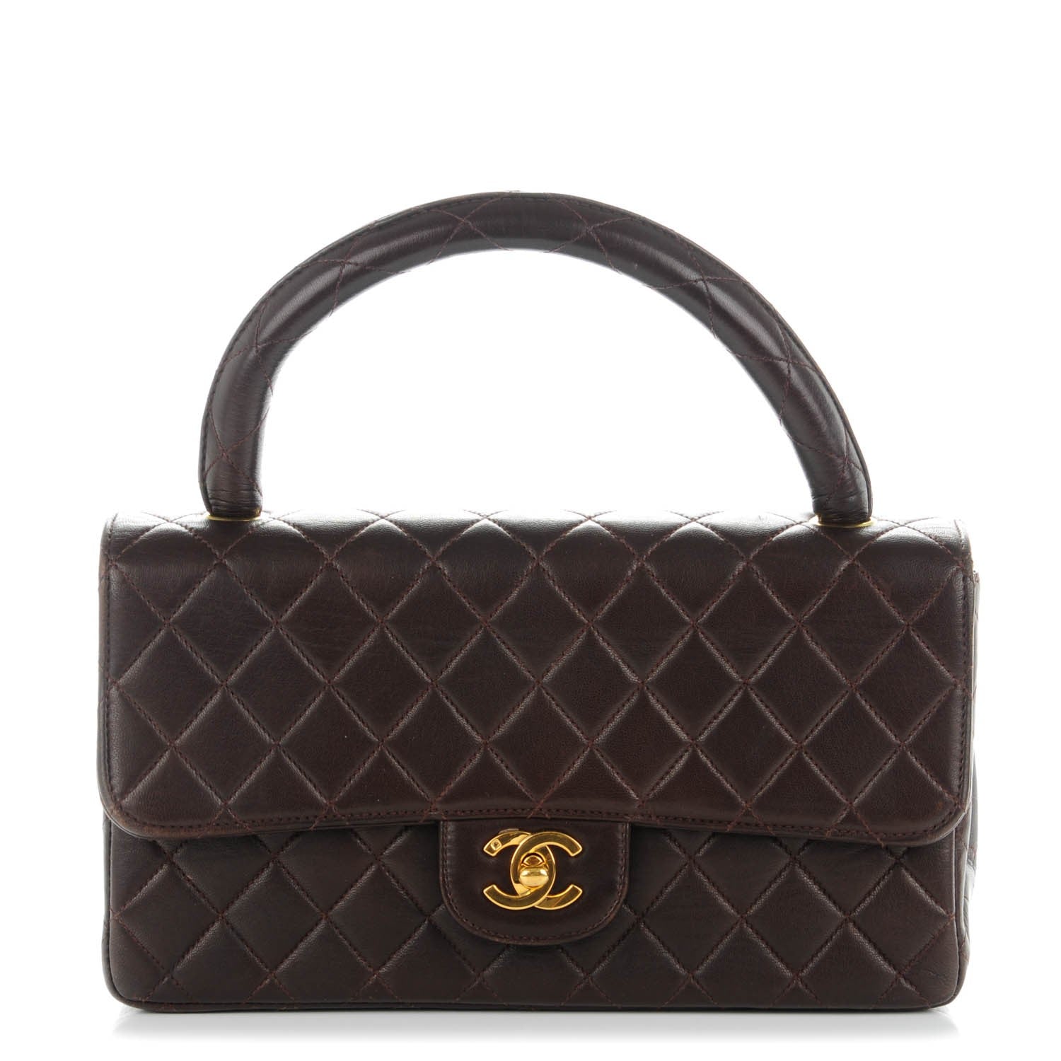 Chanel Lambskin Quilted Medium Kelly Flap Bag Brown 1 of 9