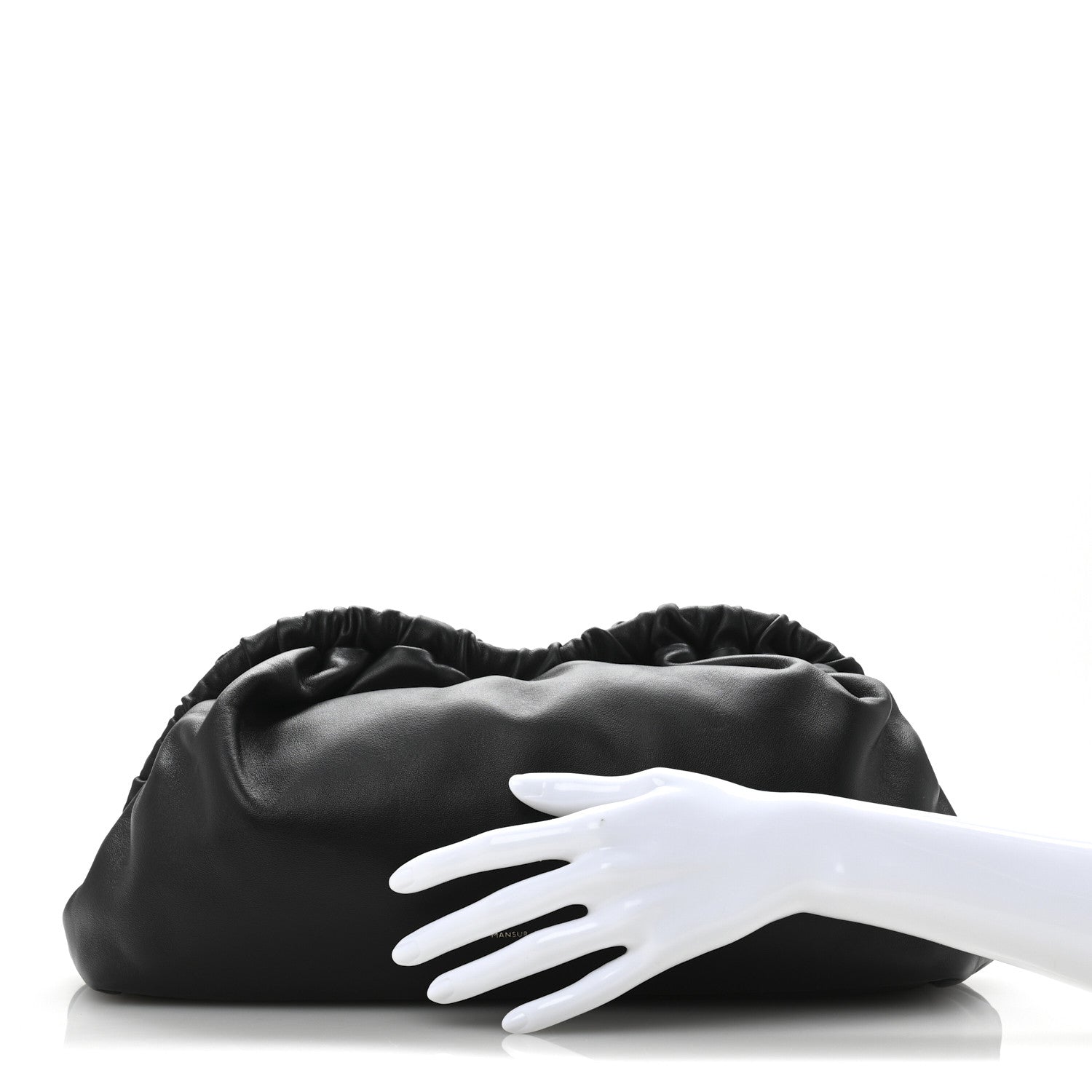 Mansur Gavriel Lambskin Cloud Clutch Black Flamma 2 of 12