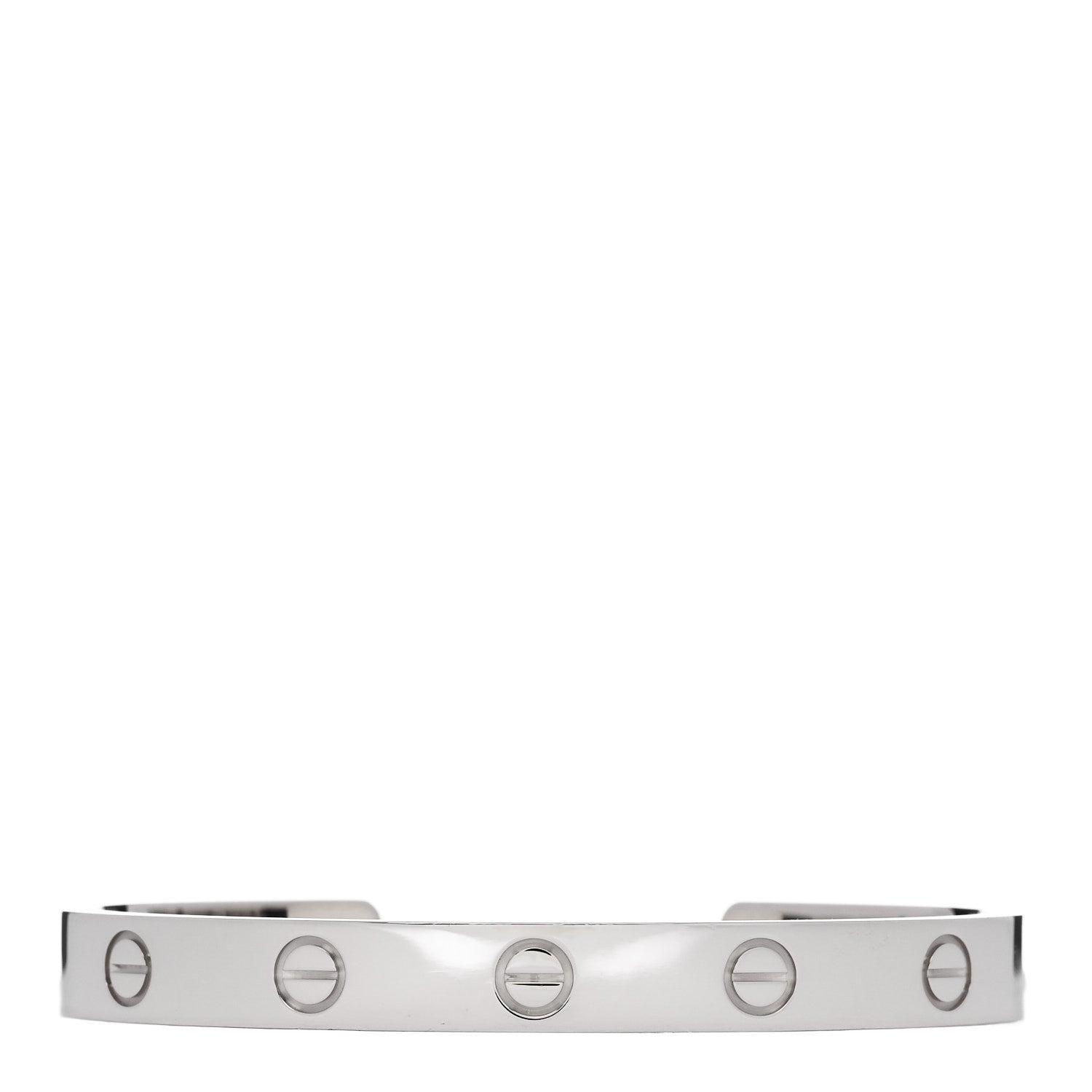 Cartier 18K White Gold LOVE Cuff Bracelet 16 1 of 4
