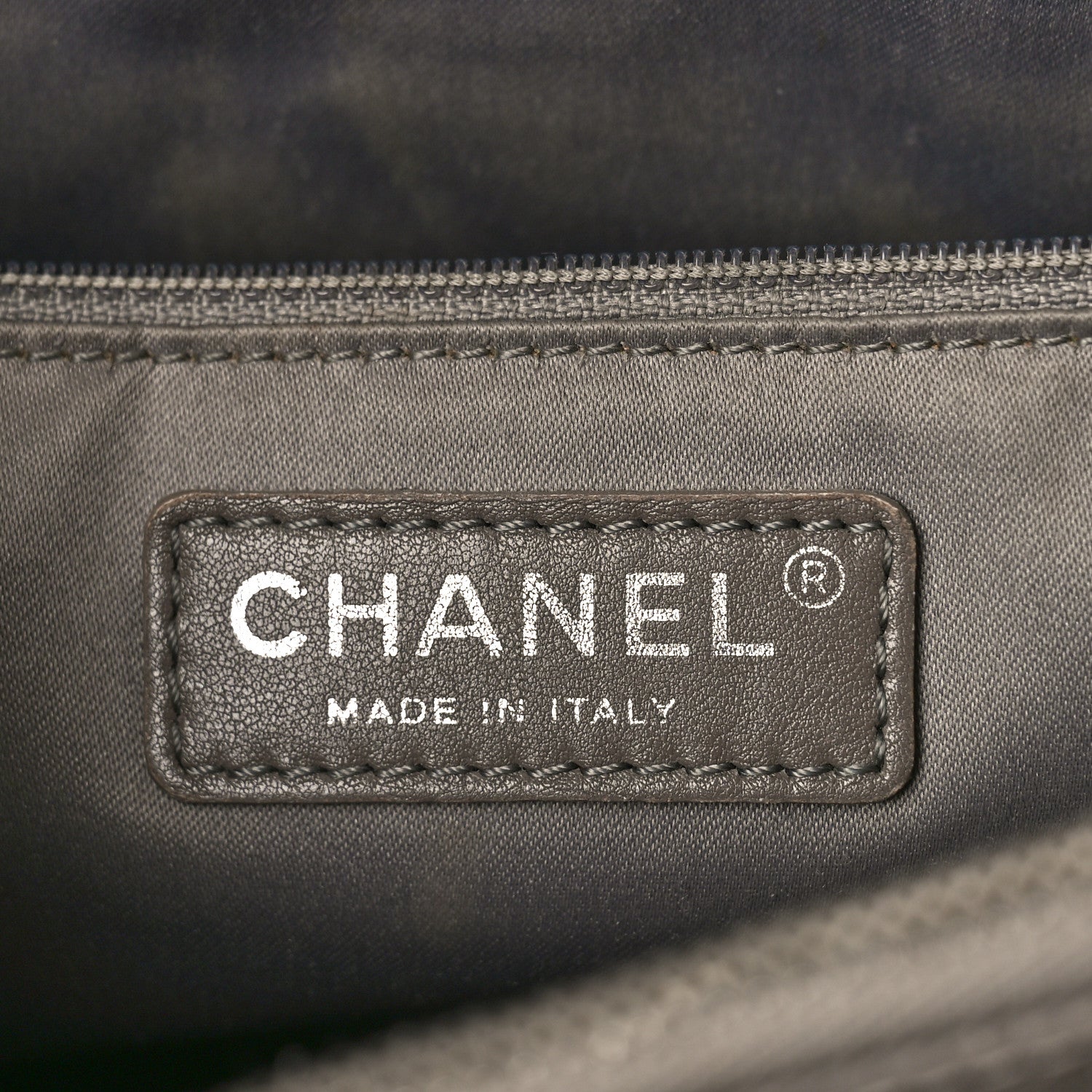 Chanel Caviar Quilted Grand Shopping Tote GST Light Grey 6 of 16