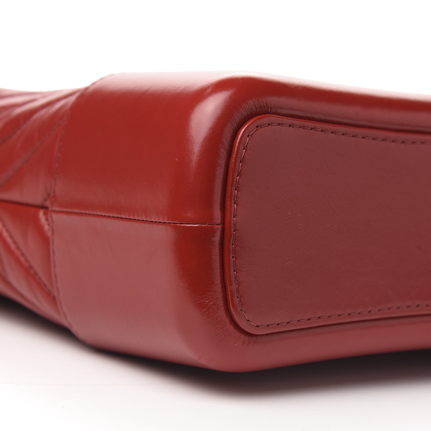 Chanel Aged Calfskin Chevron Quilted Medium Gabrielle Hobo Red 8 of 10