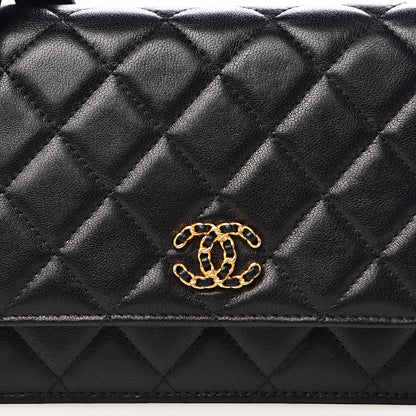 Chanel Lambskin Quilted Infinity Wallet On Chain WOC Black 12 of 12
