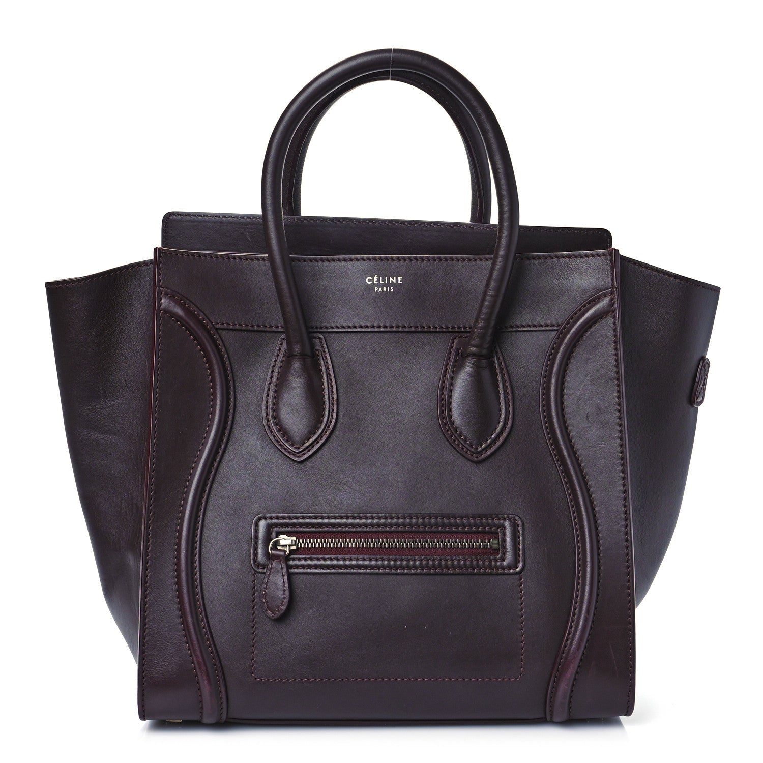 Celine Smooth Calfskin Mini Luggage Burgundy 1 of 9