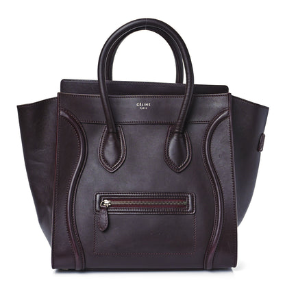 Celine Smooth Calfskin Mini Luggage Burgundy 1 of 9
