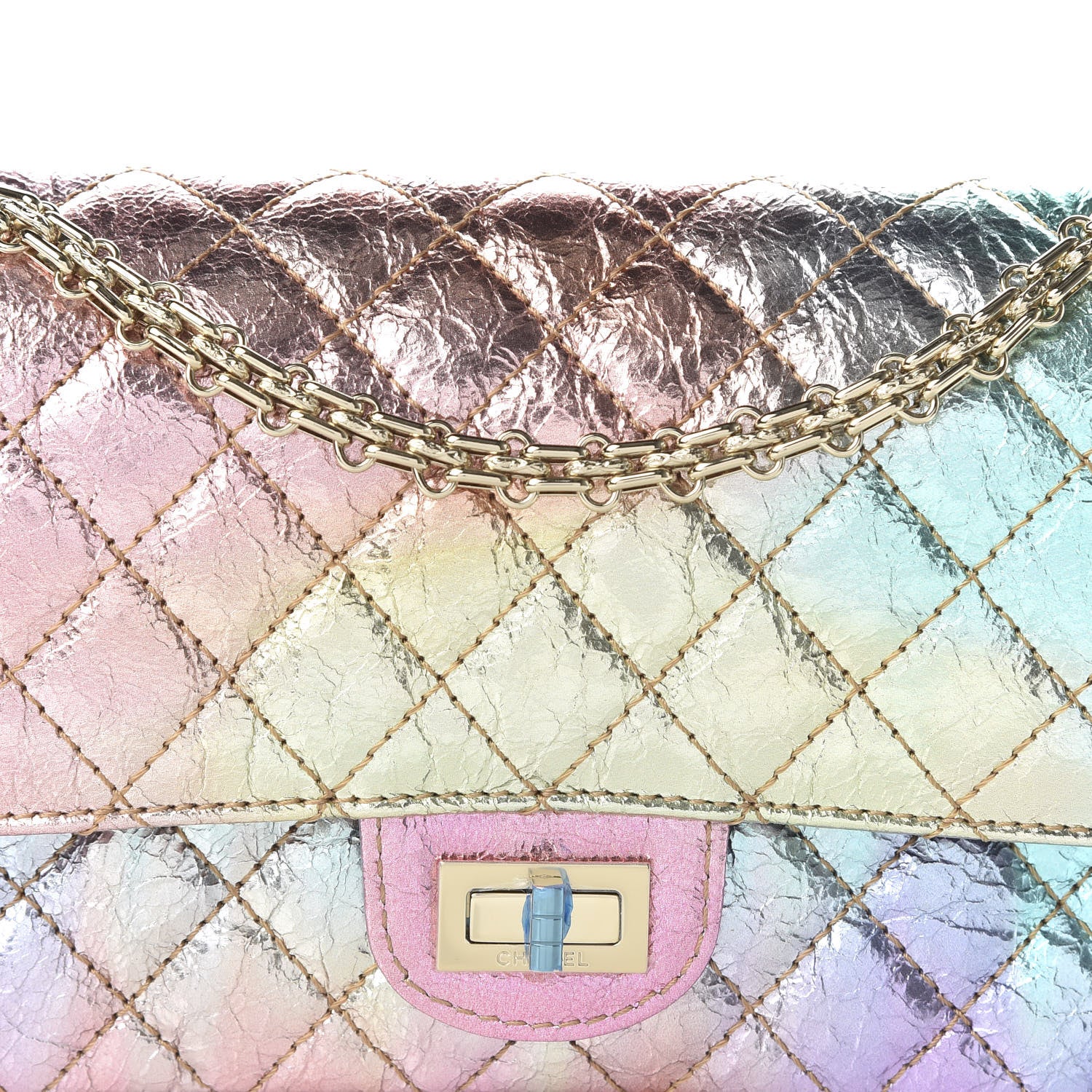 Chanel Metallic Goatskin Quilted 2.55 Reissue 225 Flap Multicolor 10 of 10
