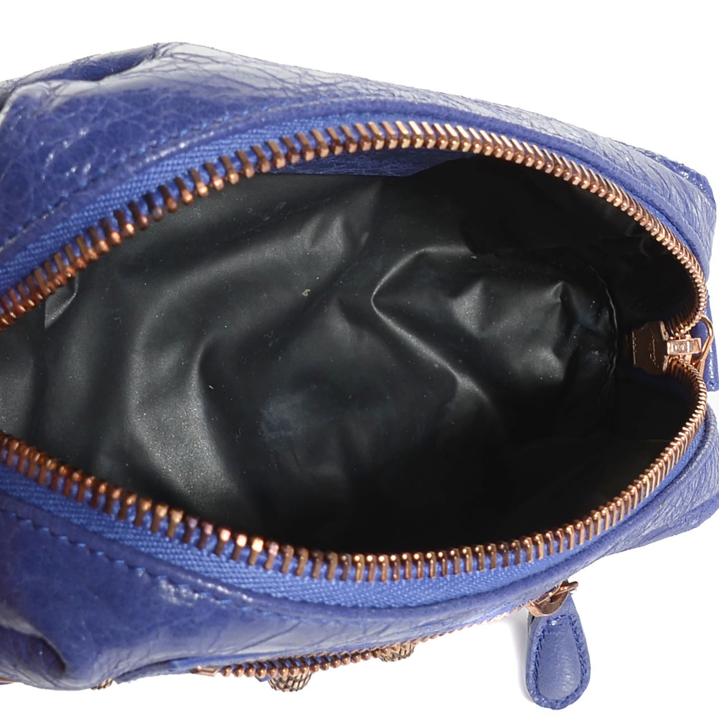 Agneau Giant 12 Rose Gold Hardware Pencil Case S Bleu Lavande