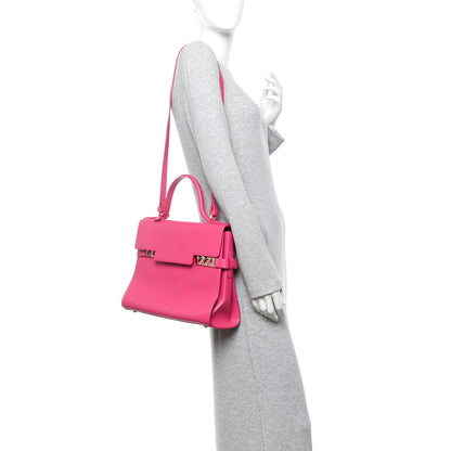 Delvaux Calfskin GM Tempete Satchel Fuchsia 2 of 10