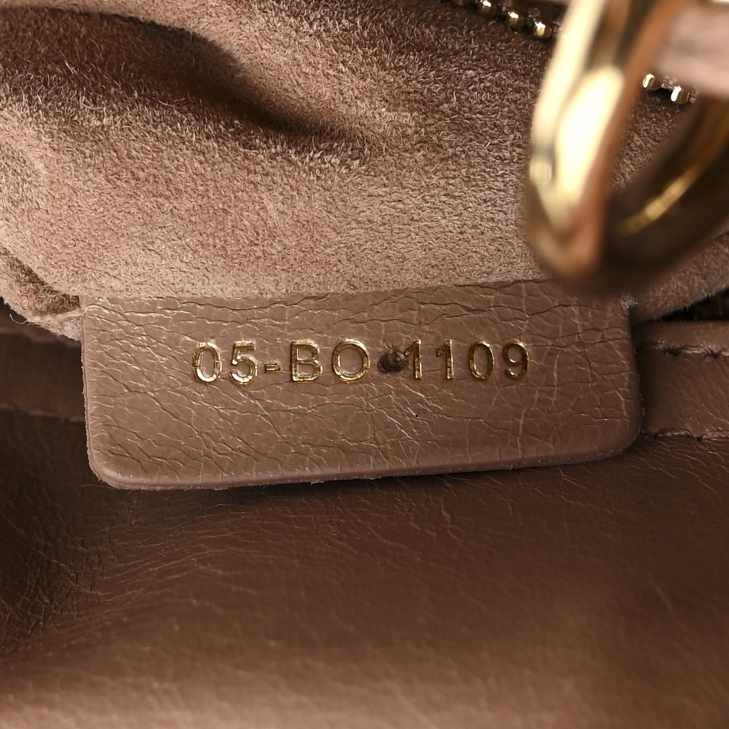 Lambskin Gathered Mini Lady Dior Fard