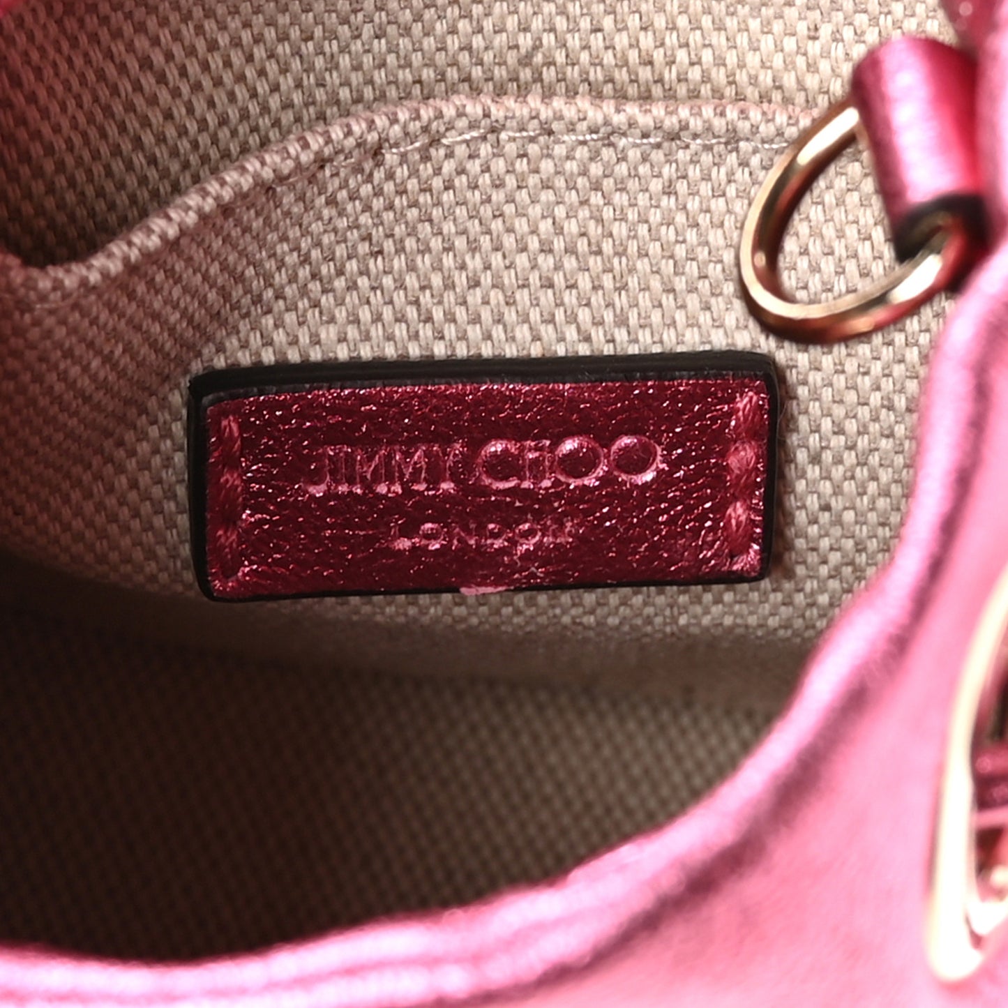Metallic Nappa Mini Marcheline Shoulder Bag Peony