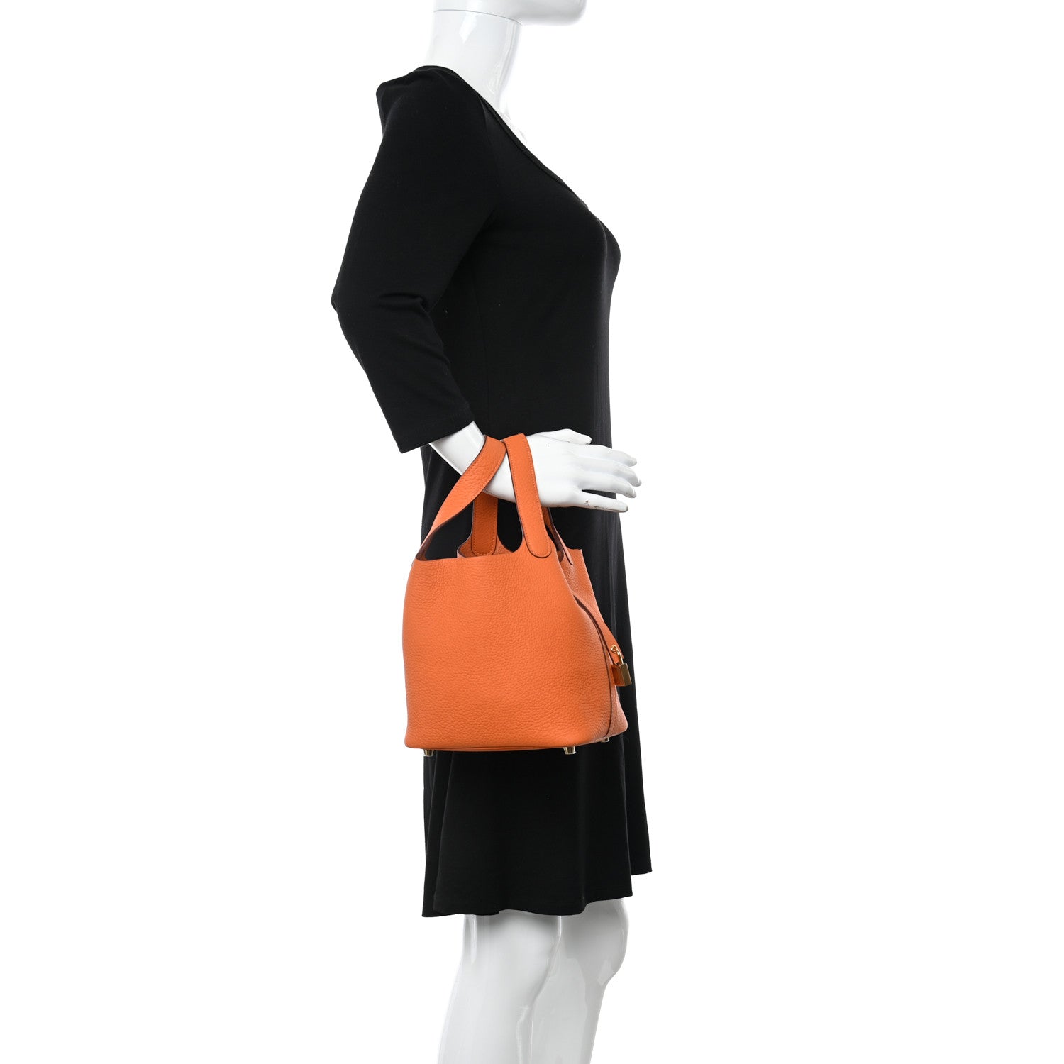 Hermes Taurillon Clemence Picotin Lock 18 PM Orange 2 of 11
