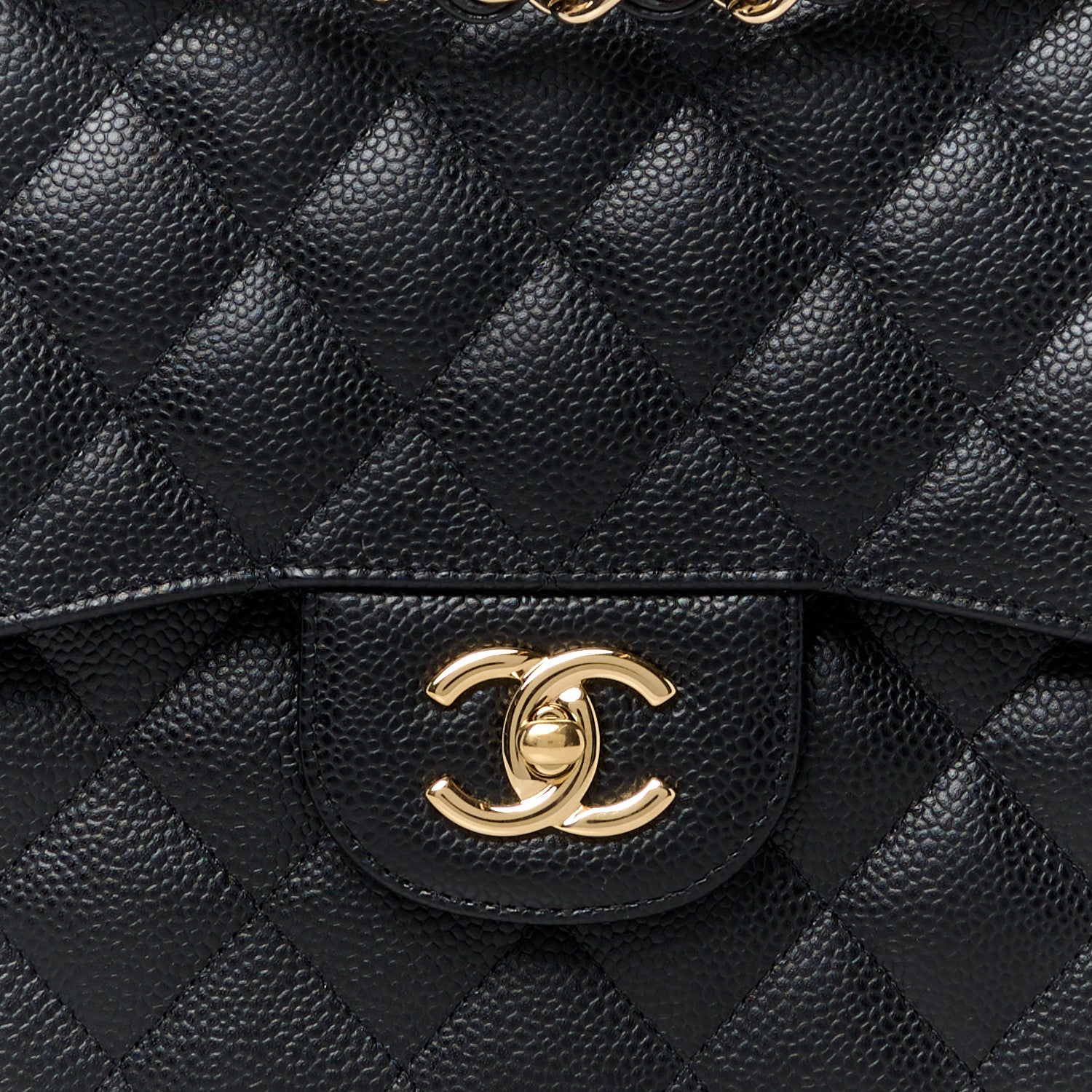 Chanel Caviar Quilted Jumbo Double Flap Black 9 of 12