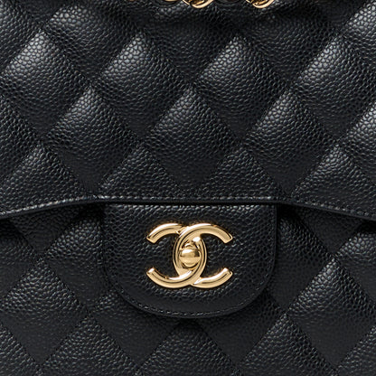 Chanel Caviar Quilted Jumbo Double Flap Black 9 of 12