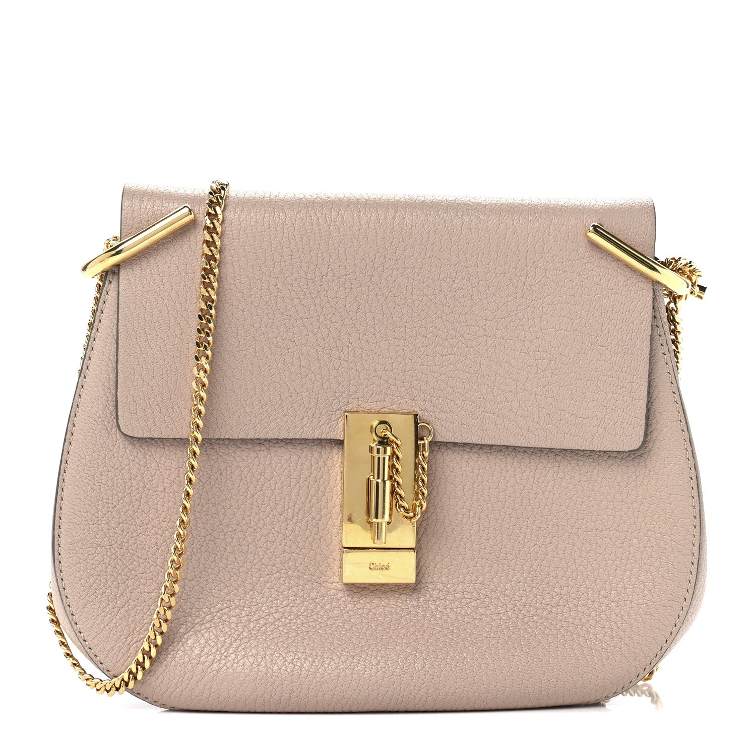 Chloe Grained Lambskin Medium Drew Shoulder Bag Cement Pink 1 of 11