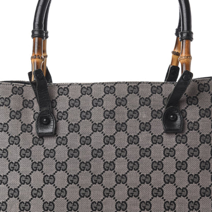 Gucci Monogram Small Bamboo Tote Navy 13 of 13