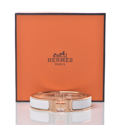 Hermes Enamel Narrow Clic Clac H Bracelet PM White 5 of 5