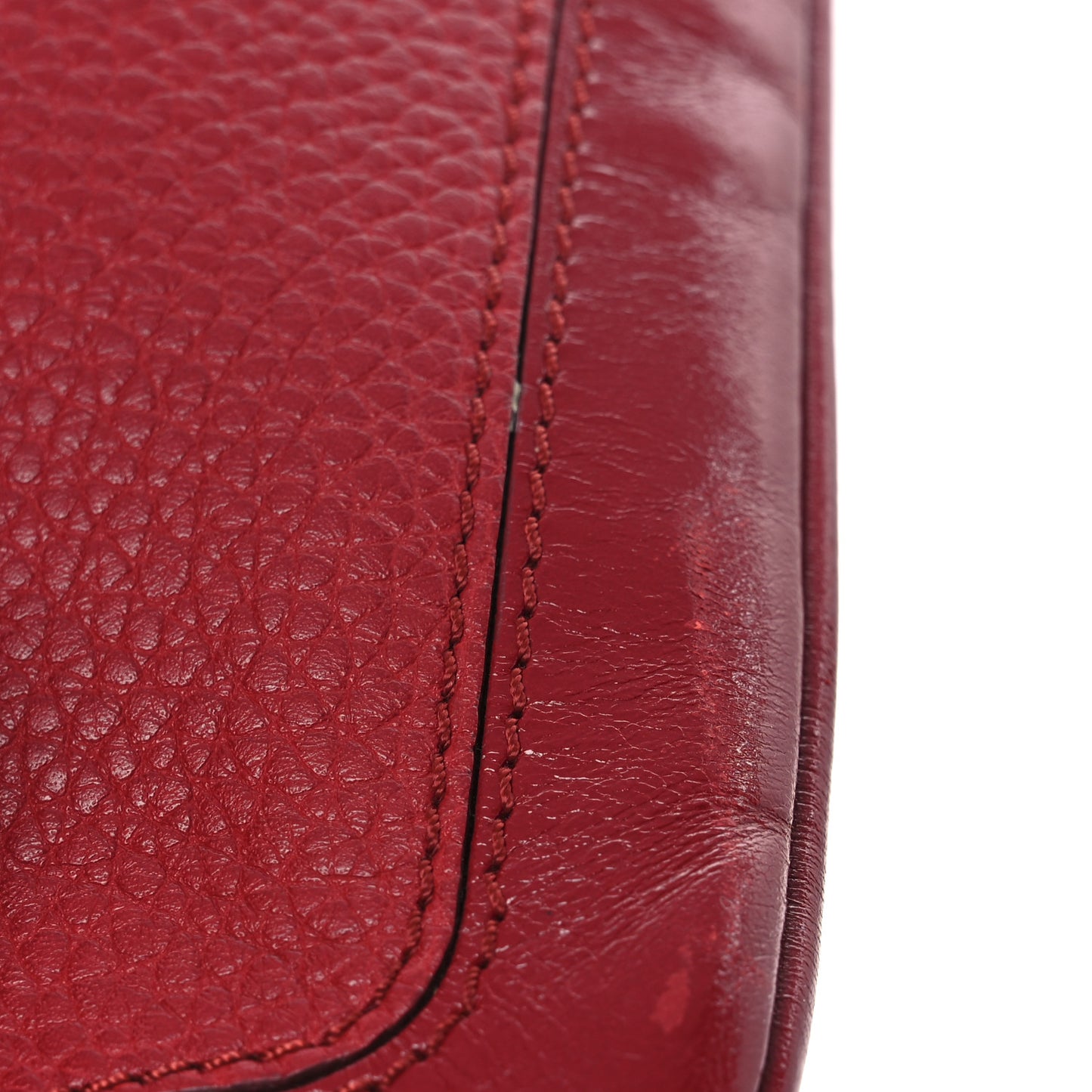 Signature Grain Calfskin Tassel Peyton Crossbody Clutch Bag Red