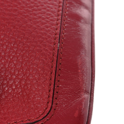 Burberry Signature Grain Calfskin Tassel Peyton Crossbody Clutch Bag Red 26 of 29