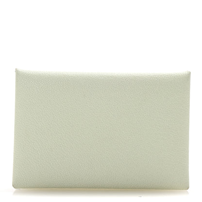 Hermes Chevre Mysore Verso Calvi Card Case Vert Fizz Bleu Zephyr 1 of 7