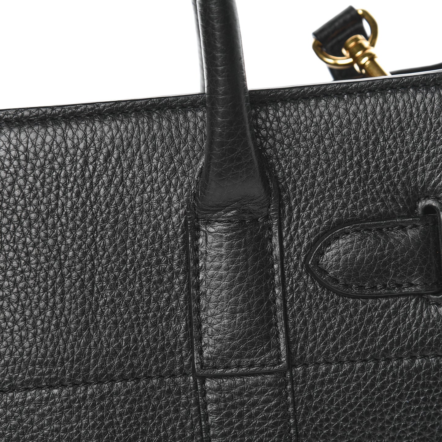 Classic Grain Small Bayswater Zip Tote Black